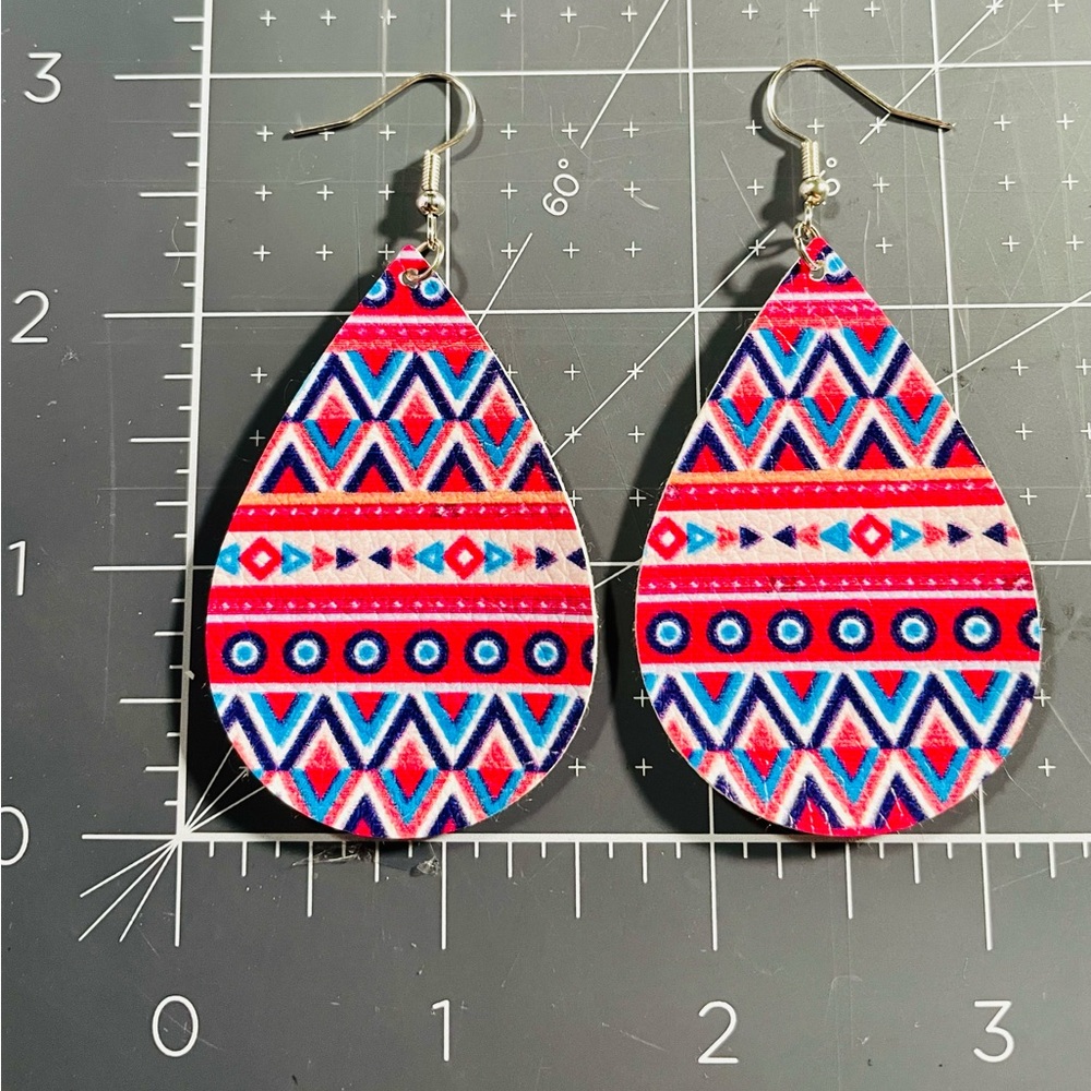 Faux leather earrings